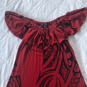 Wahine Toa off the shoulder long dress S